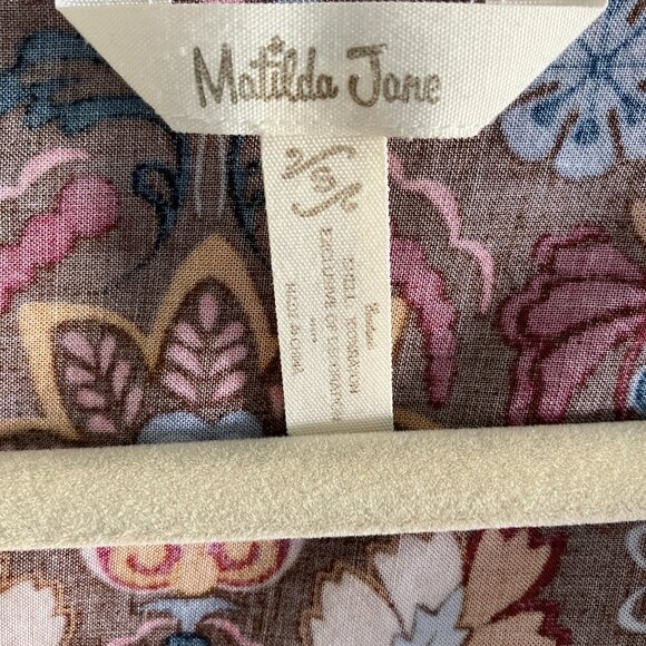 Matilda Jane Dress Women Lace Trim Floral Brown Size Small Boho. - Picture 6 of 11